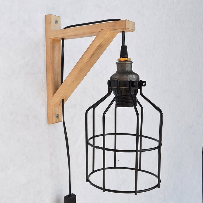 Opviq Lámpara de pared Pp127 Industrial en Negro